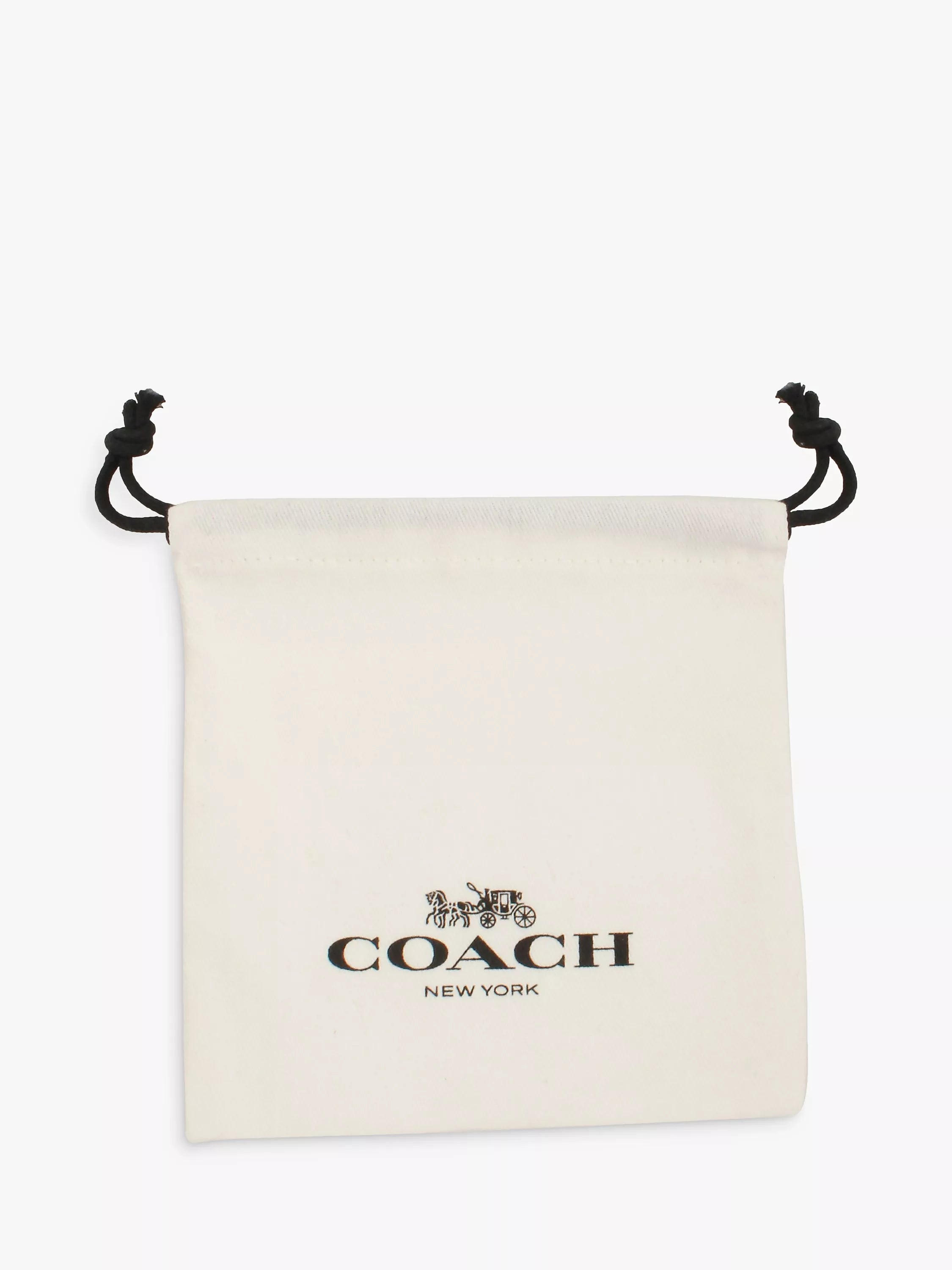 Coach signature sculpted C stud earrings in silver (British brand)