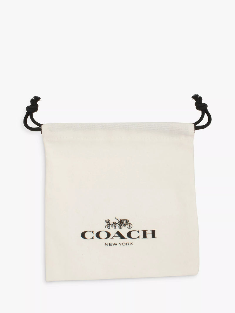 Coach signature sculpted C stud earrings in silver (British brand)