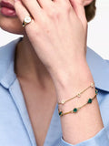 Orelia emerald bracelet gold plated bar link chain, British brand