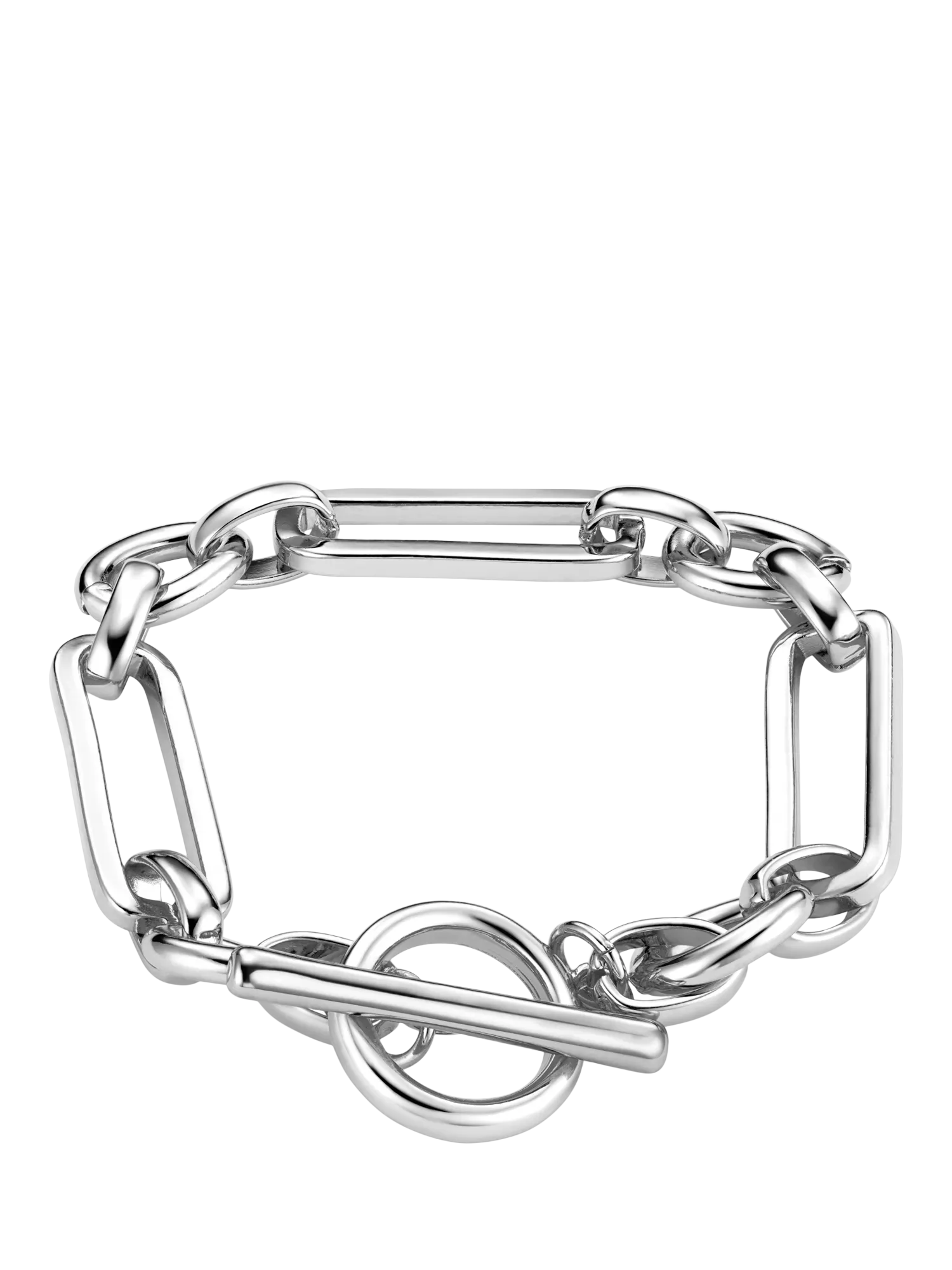 Orelia rectangular link t-bar bracelet silver - British product