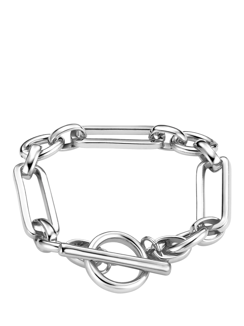 Orelia rectangular link t-bar bracelet silver - British product