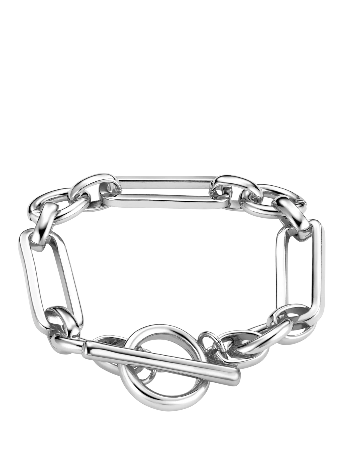 Orelia rectangular link t-bar bracelet silver - British product