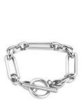Orelia rectangular link t-bar bracelet silver - British product