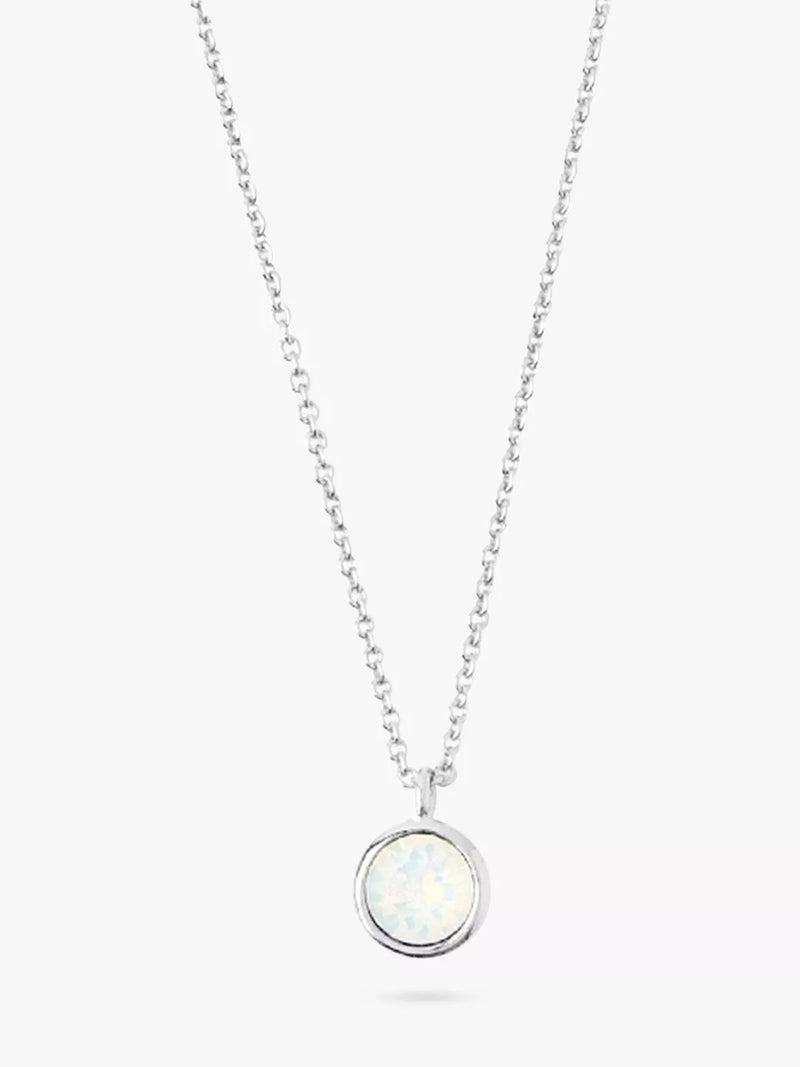 Orelia white opal Swarovski crystal necklace (British brand)