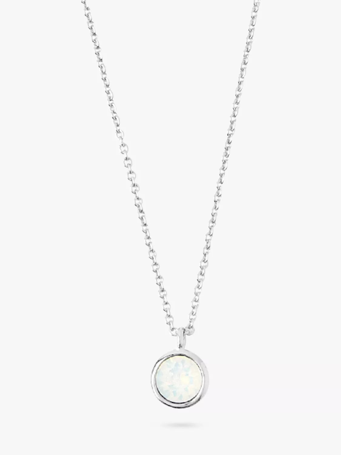 Orelia white opal Swarovski crystal necklace (British brand)