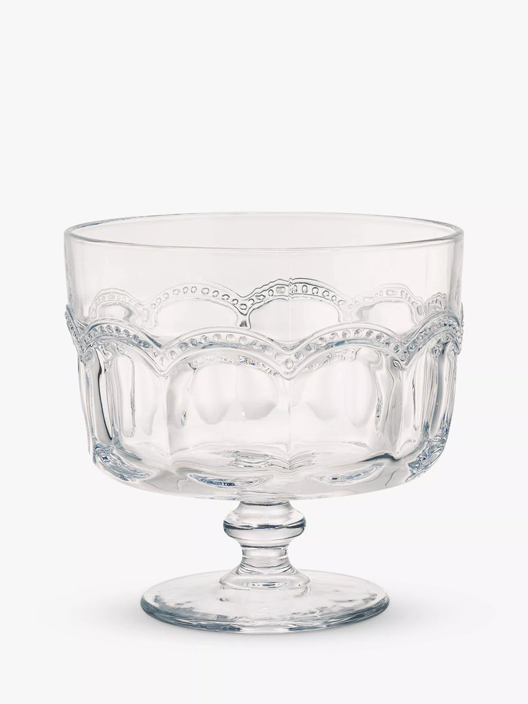 Artland Pearl Ridge Glass Trifle Bowl, 20cm, Clear