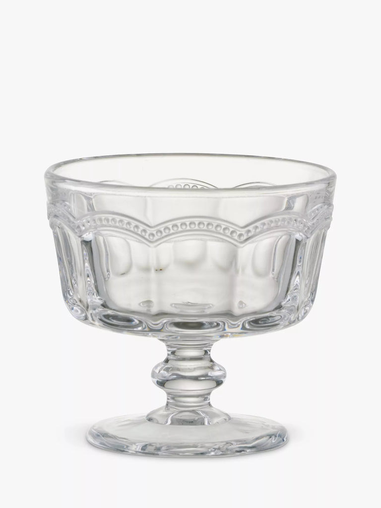 Artland Pearl Ridge Mini Trifle Bowls, 10cm, Set of 4, Clear