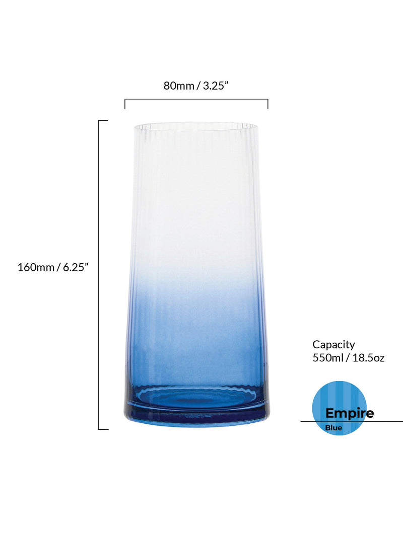 Anton Studio Designs Empire highball glasses 550ml - British product