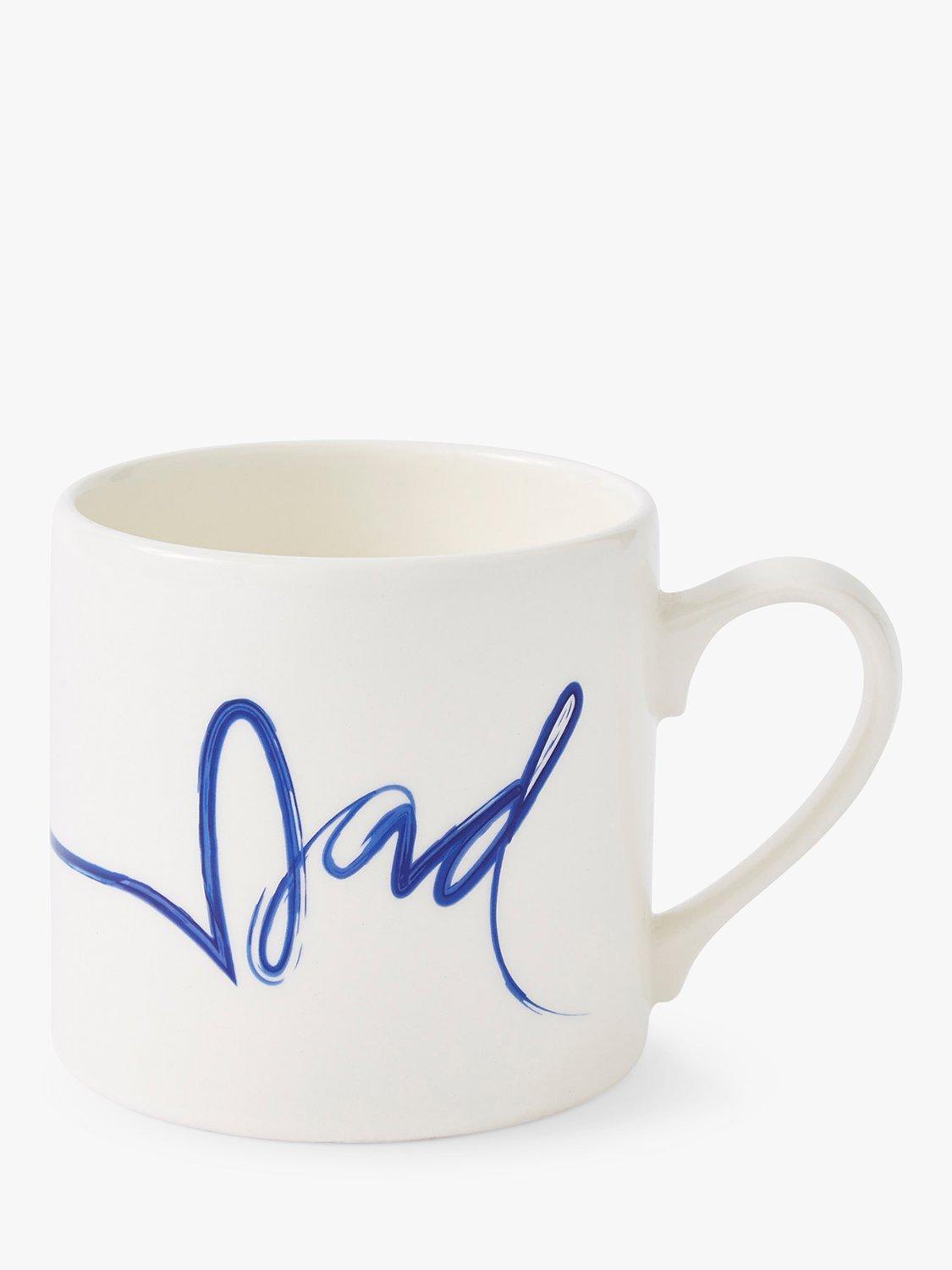 Portmeirion Dad earthenware mug blue/white 360ml, imported from the UK