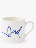 Portmeirion Dad earthenware mug blue/white 360ml, imported from the UK