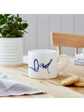 Portmeirion Dad earthenware mug blue/white 360ml, imported from the UK