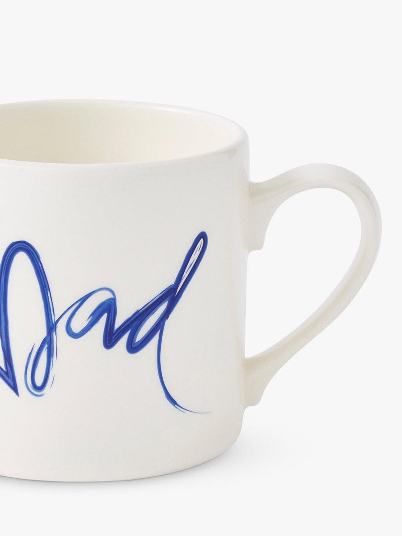 Portmeirion Dad earthenware mug blue/white 360ml, imported from the UK