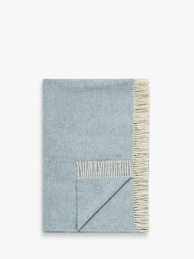 John Lewis John Lewis Herringbone Shetland Lambswool Throw 140 x 185cm- Buy online at McGrocer