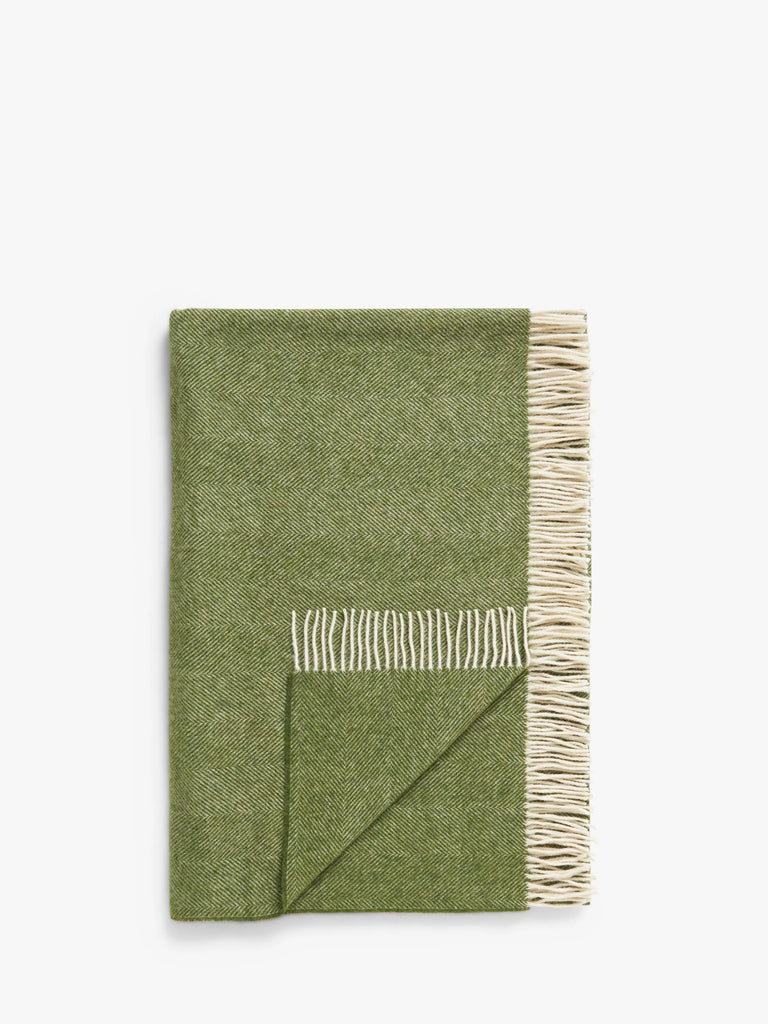 John Lewis Herringbone Shetland Lambswool Throw