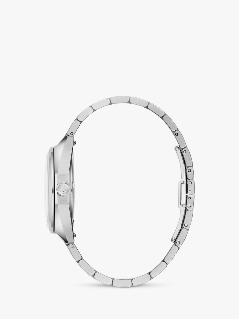 ساعة Bulova Classic Jet Star ميناء أحمر سوار معدني مستورد من المملكة المتحدة