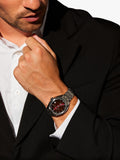 ساعة Bulova Classic Jet Star ميناء أحمر سوار معدني مستورد من المملكة المتحدة