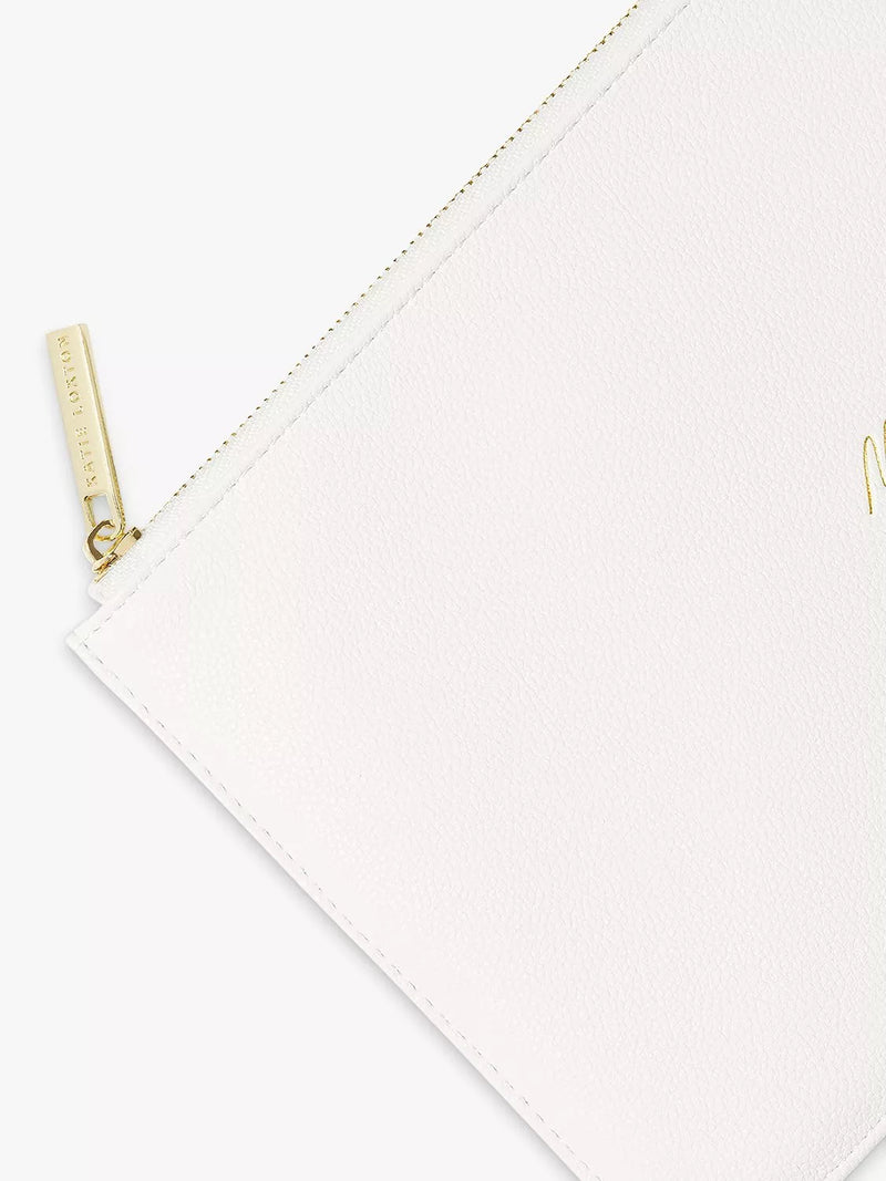 Katie Loxton Mrs bridal pouch white vegan leather (British brand)