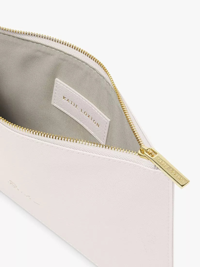 Katie Loxton bridal pouch pearl vegan leather - British product