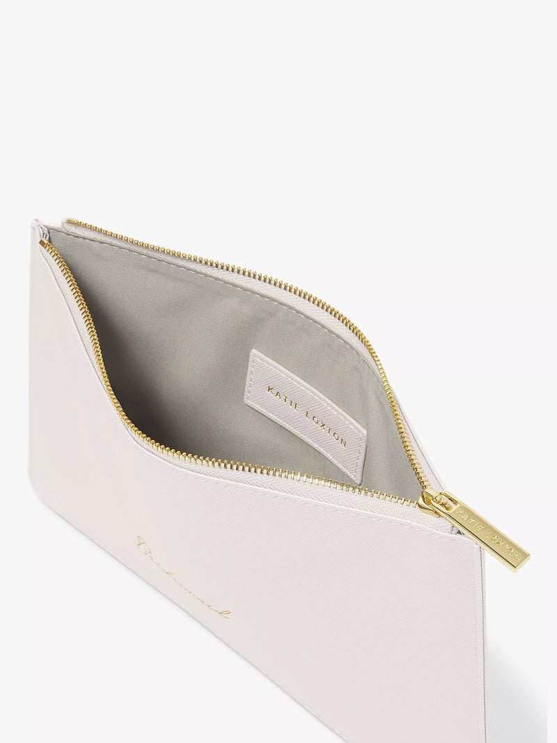 Katie Loxton bridesmaid pouch vegan leather gold hardware - British product
