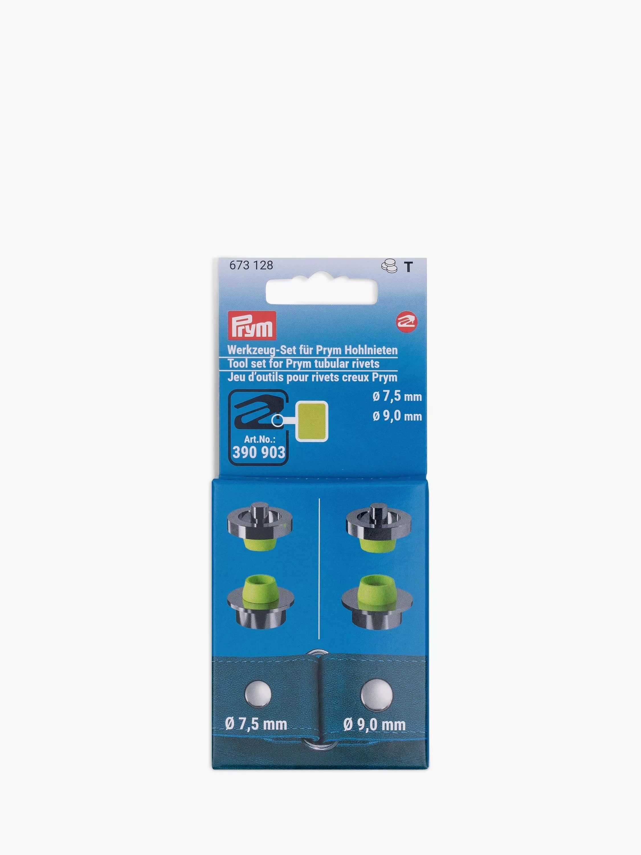 Prym tubular rivets 7.5mm pack of 4, imported from the UK