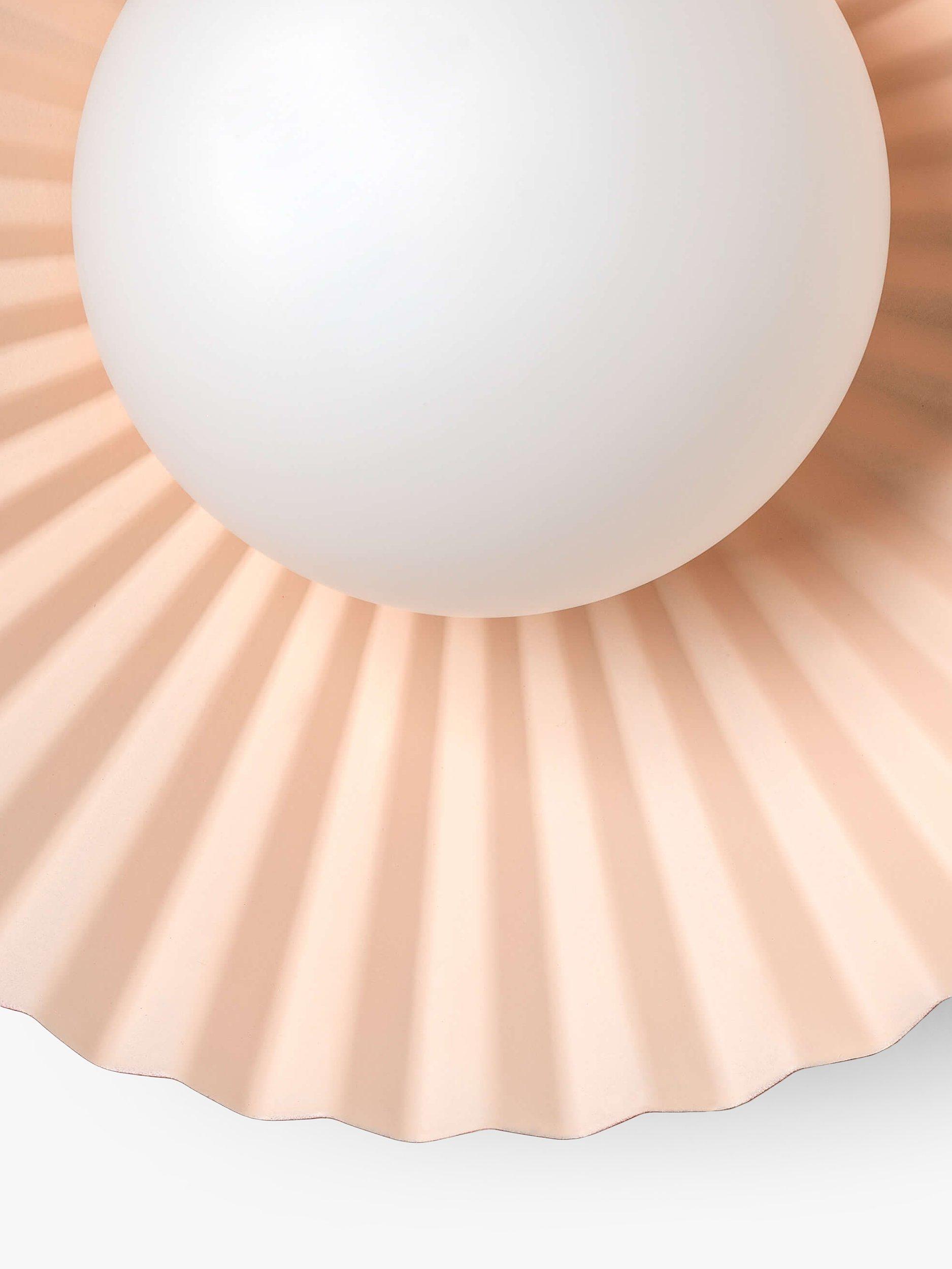 houseof Pleat flush light burnt orange and pink (British brand)