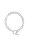 Nina B silver oval link T-bar bracelet (British brand)