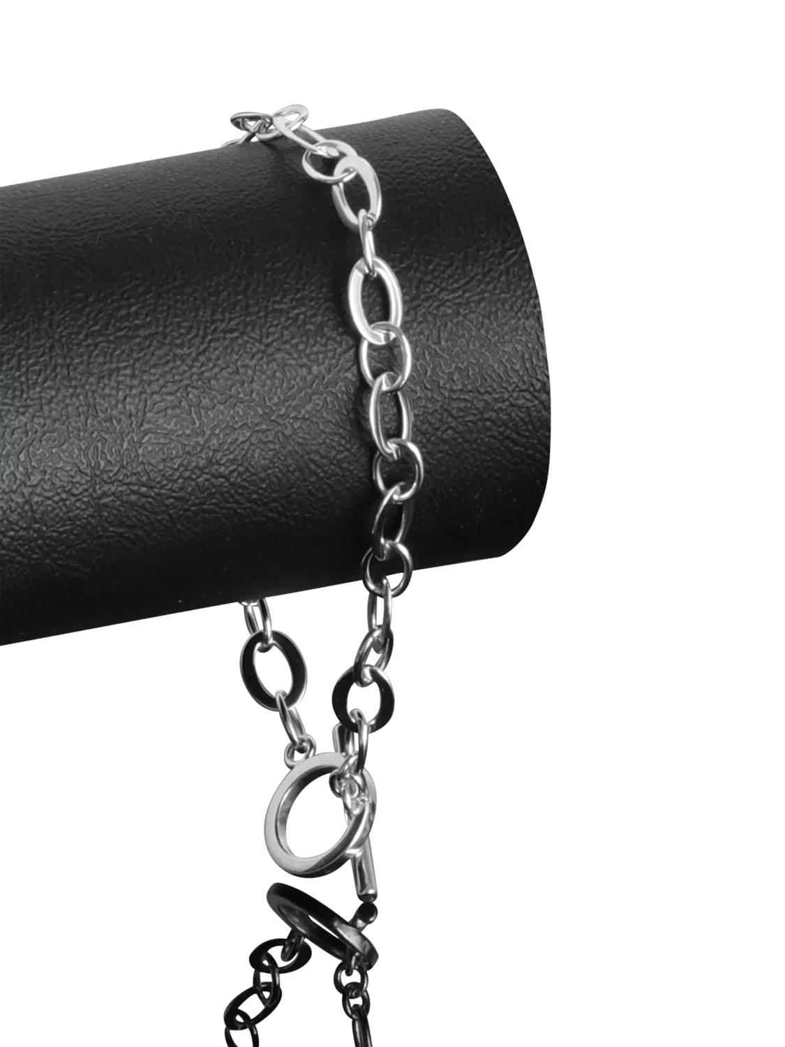 Nina B silver oval link T-bar bracelet (British brand)