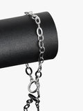 Nina B silver oval link T-bar bracelet (British brand)