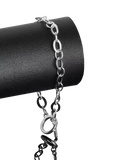Nina B silver oval link T-bar bracelet (British brand)