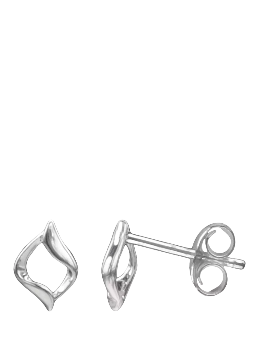 Nina B solid sterling silver open stud earrings, UK version