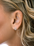 Nina B solid sterling silver open stud earrings, UK version