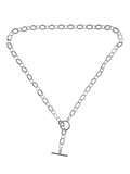 Nina B silver T-bar link necklace 50cm, imported from the UK