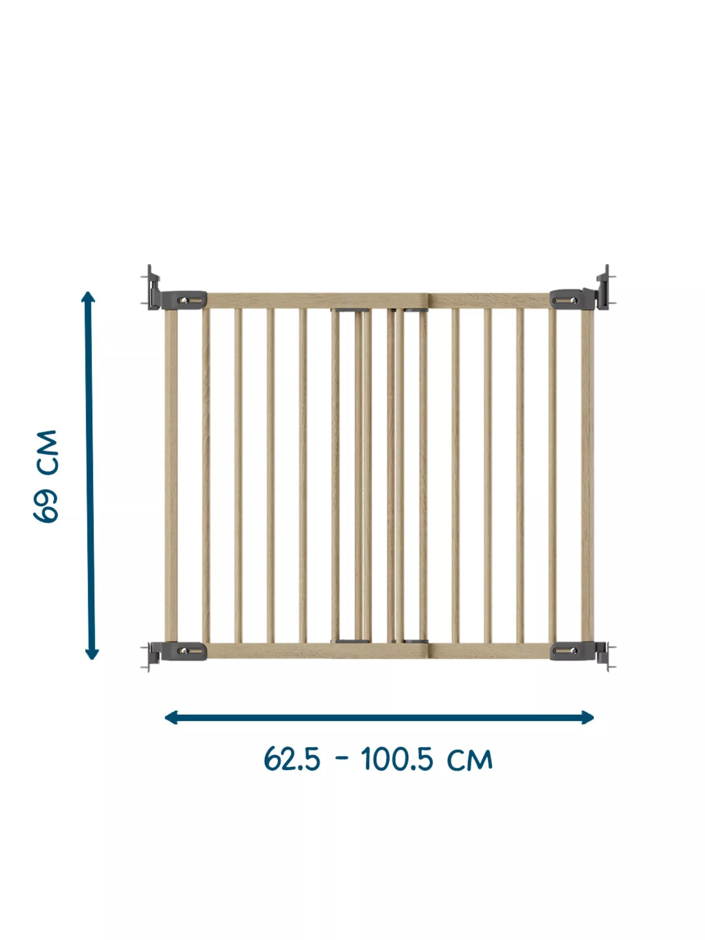 BabyDan Flexifit wooden safety gate Beechwood - British product