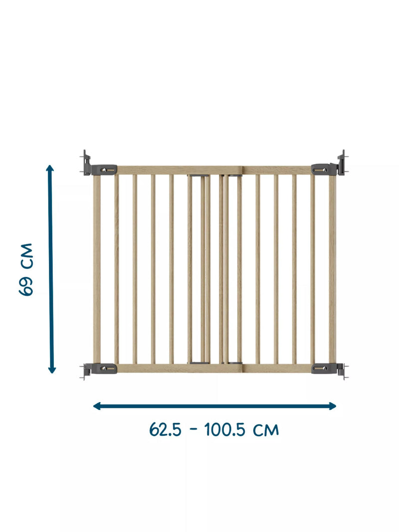 BabyDan Flexifit wooden safety gate Beechwood - British product