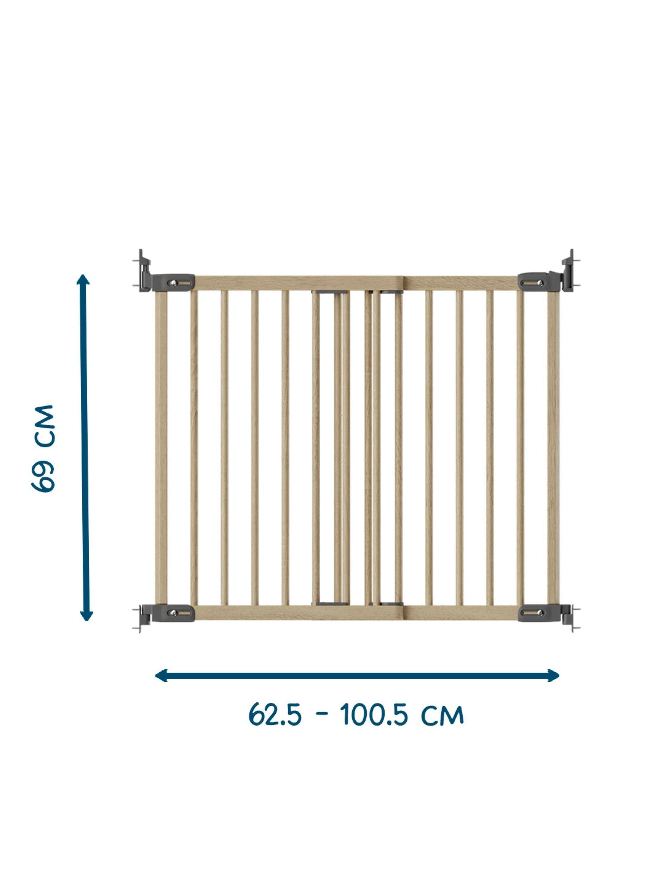 BabyDan Flexifit wooden safety gate Beechwood - British product