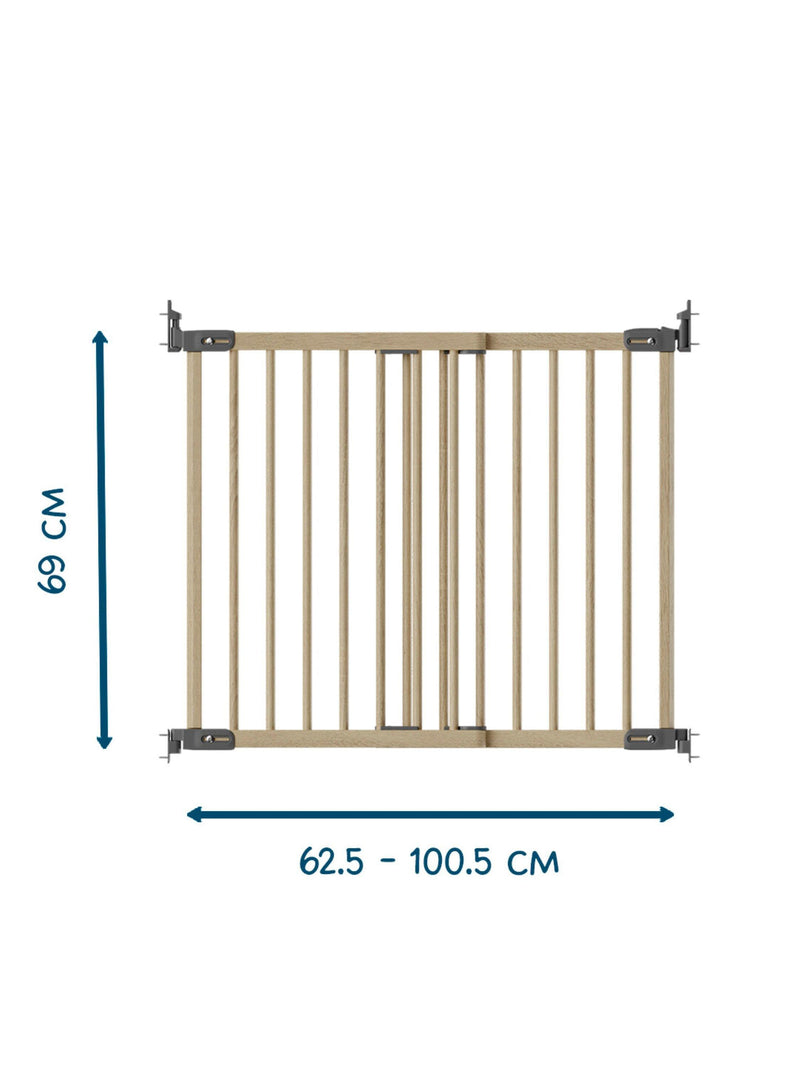 BabyDan Flexifit wooden safety gate Beechwood - British product