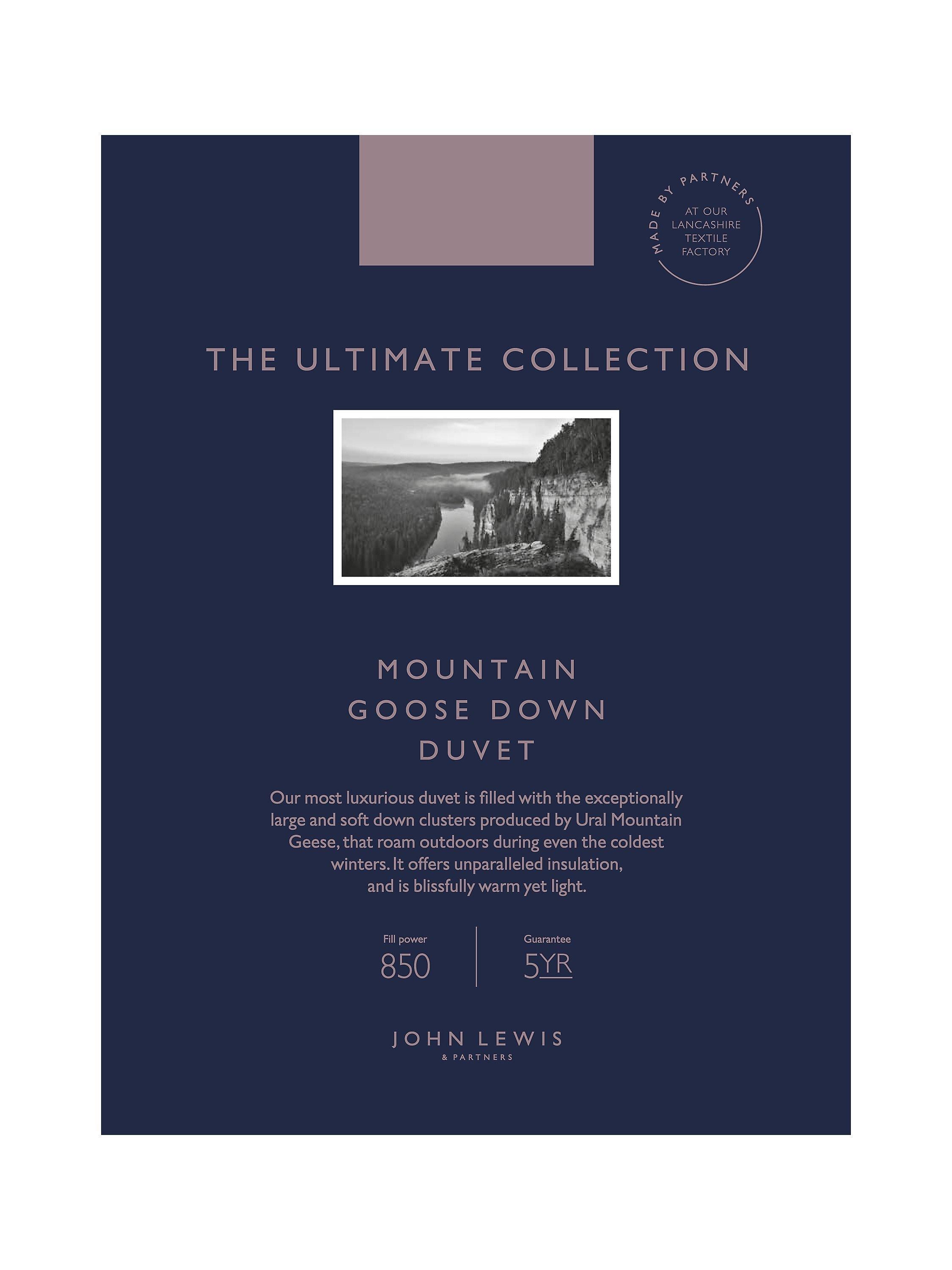 John Lewis British goose down duvet 9 tog Emperor - British product