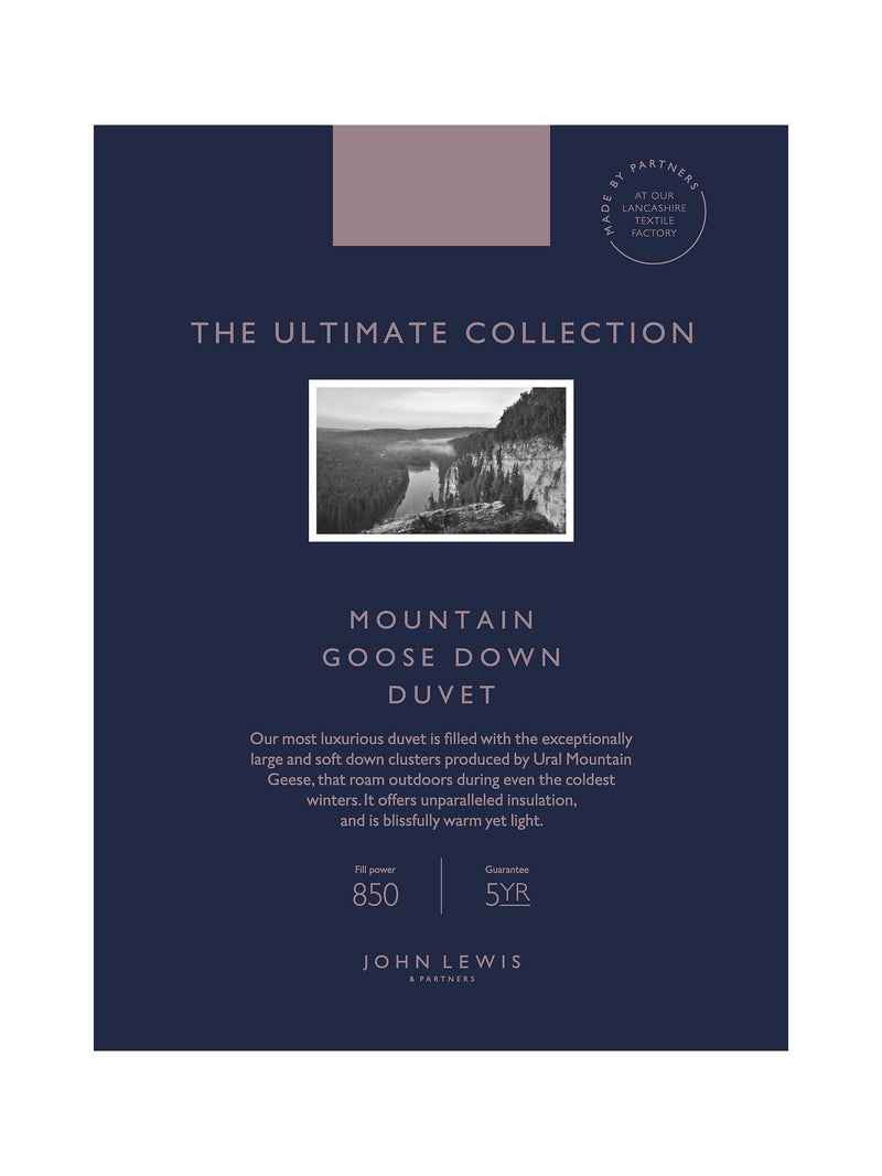 John Lewis British goose down duvet 9 tog Emperor - British product