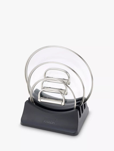 Freestanding Pan Lid Storage Holder for Up to Three Lids
