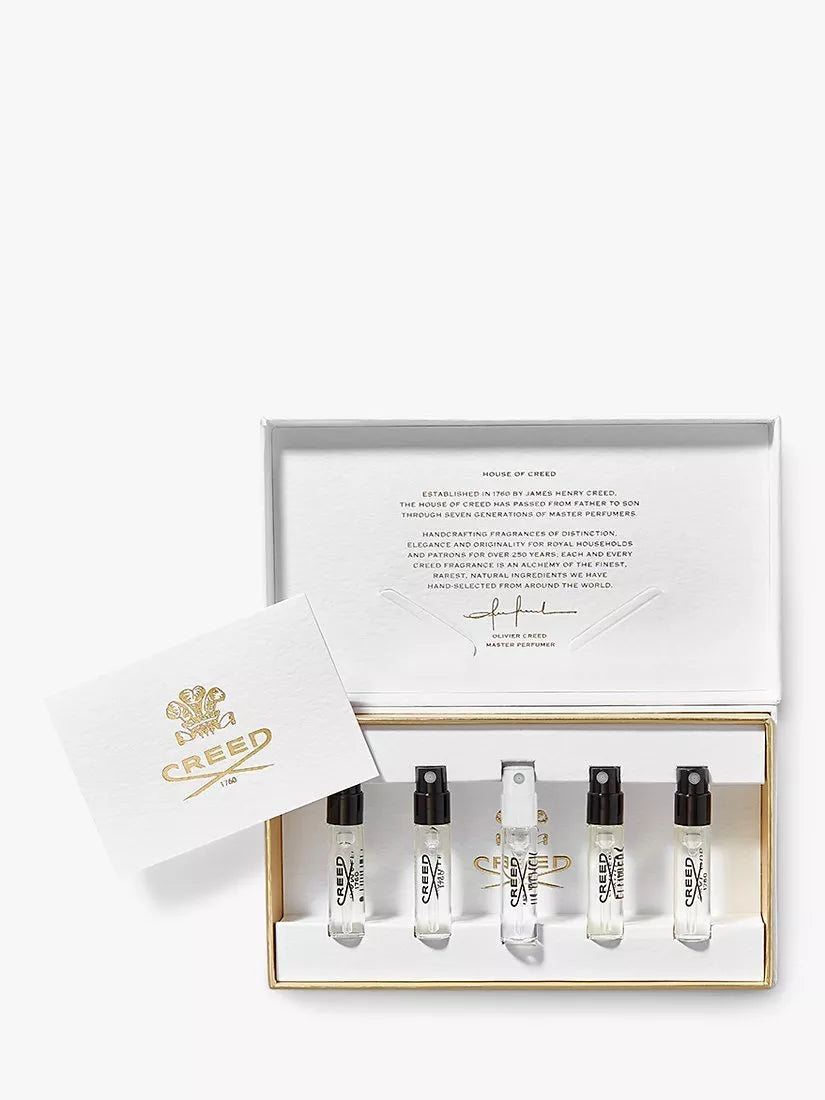 CREED women's fragrance sample gift set with five 1.7ml perfumes - British product