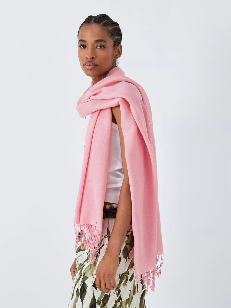 John Lewis Wool Blend Fringe Scarf 70 x 180cm