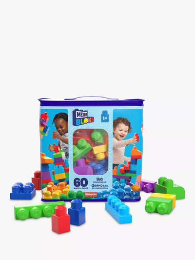 John Lewis Mega Bloks 60 Piece Building Bag- Buy online at McGrocer