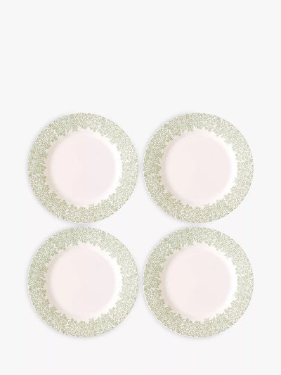 John Lewis Morris & Co. Standen Earthenware Dinner Plate Set, 4 Piece, 28cm- Buy online at McGrocer