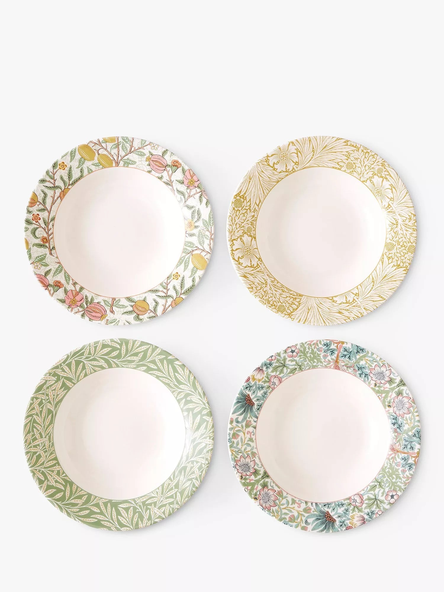 Morris & Co earthenware pasta bowl set of 4, UK version