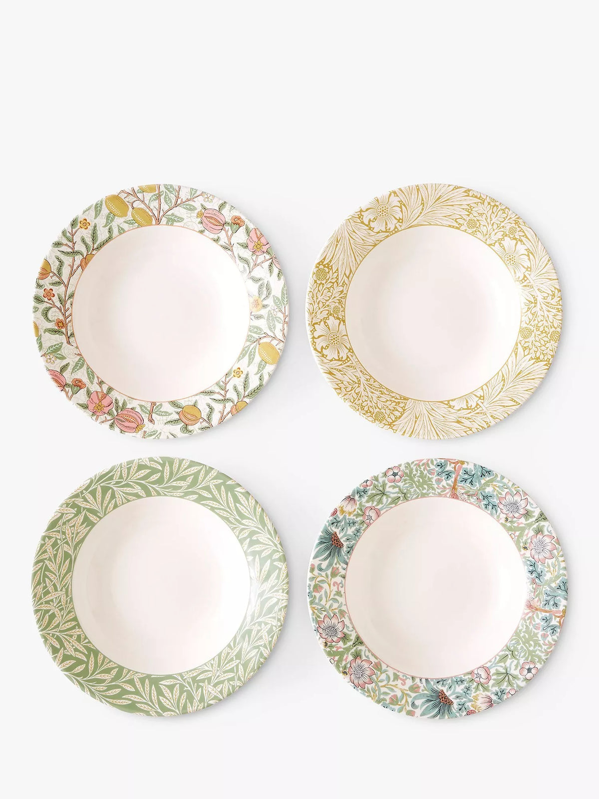 Morris & Co earthenware pasta bowl set of 4, UK version