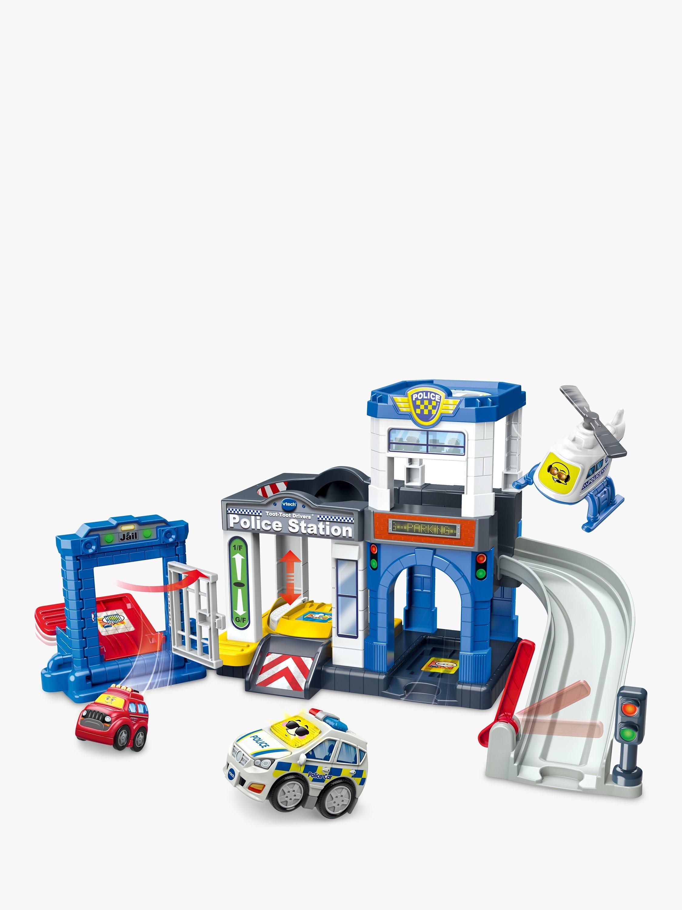 VTech police station play set with cars and helicopter (British brand)
