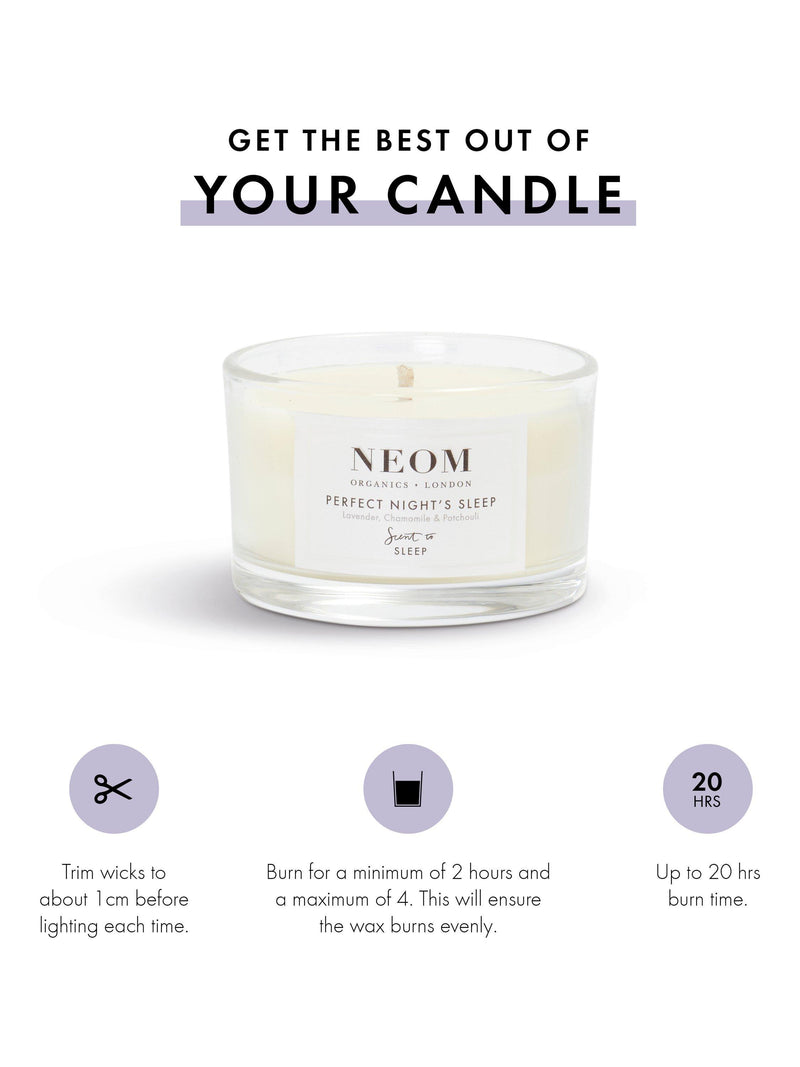 NEOM travel scented candle gift set with three natural fragrances, imported from the UK