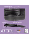 Logitech Wave Keys wireless ergonomic keyboard Graphite, UK version