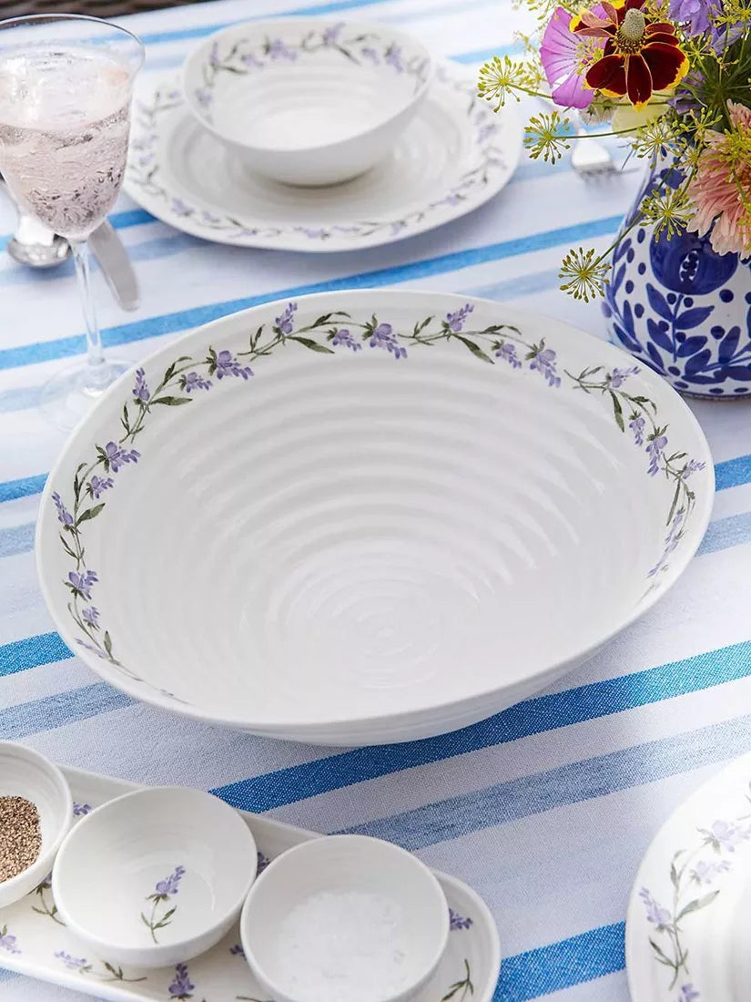 Sophie Conran for Portmeirion Lavandula porcelain serve bowl white 34.5cm (British brand)