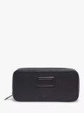 TUMI leather travel watch case black embossed, UK version